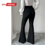 Classic High Waist Bootcut Pants - Image 4