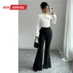 Classic High Waist Bootcut Pants - Image 5