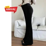 Velvet Rhinestone Flare Pant - Image 6