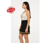 Suede-Mini-Skirt-Gold-Trim - Image 5