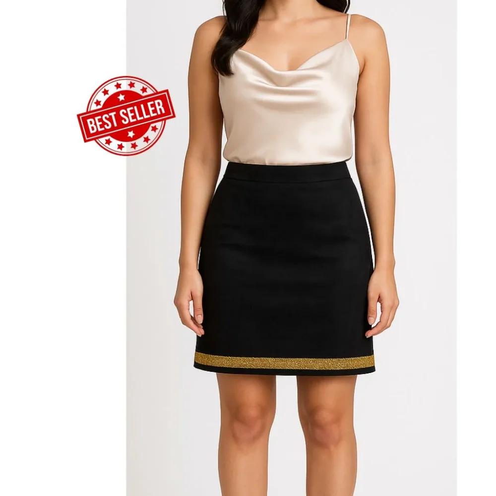 Suede-Mini-Skirt-Gold-Trim