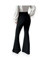 Black High Waist Flare Pants - Image 2