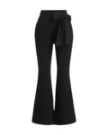 Black Bow Flare Pants