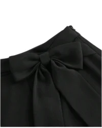 Black Bow Flare Pants - Image 3