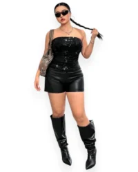 Black Sequin Strapless Top - Image 11