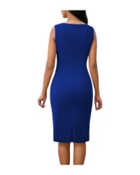 Ruched Midi Dress (Bule) - Image 2