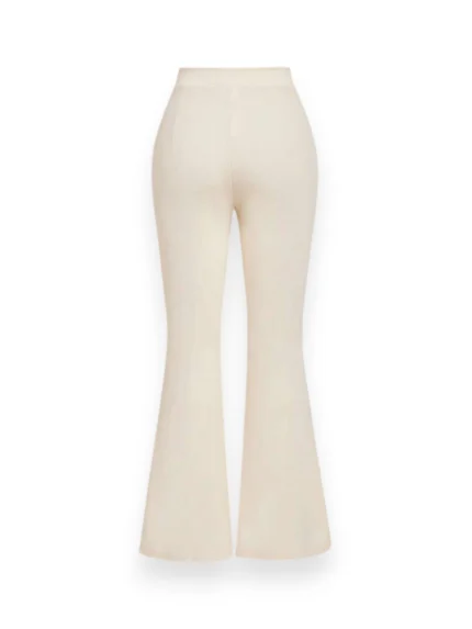 Apricot Flare Scuba Pants for Women – Back View