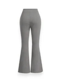 Grey Flare Scuba Pants for Women – Back View