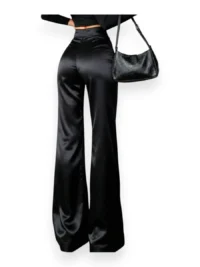Satin High Waist Pants - Image 2