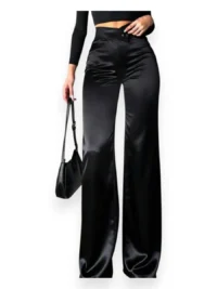 Satin High Waist Pants - Image 5