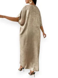 Luxe Gold Shimmer Maxi Dress - Image 2