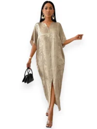 Luxe Gold Shimmer Maxi Dress - Image 7