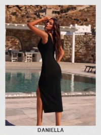Luna Slit Dress - Image 2